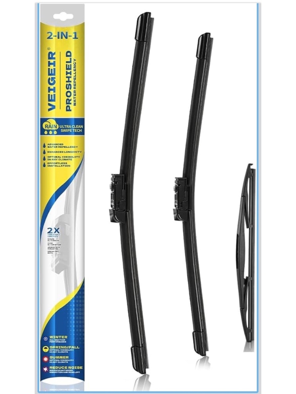3PC Wiper Blades for Subaru Forester 2019-2025 Front Rear 26” 17” 14” Set